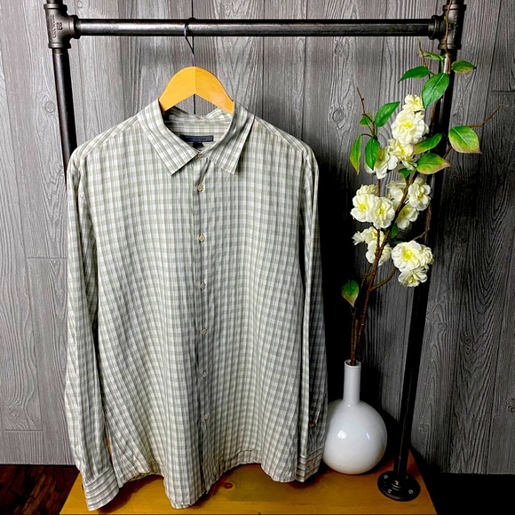 John Varvatos Collection Plaid Dress Shirt Large - Picture 2 of 10